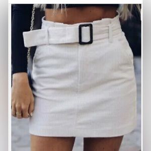 Zara Corduroy Buckle Skirt